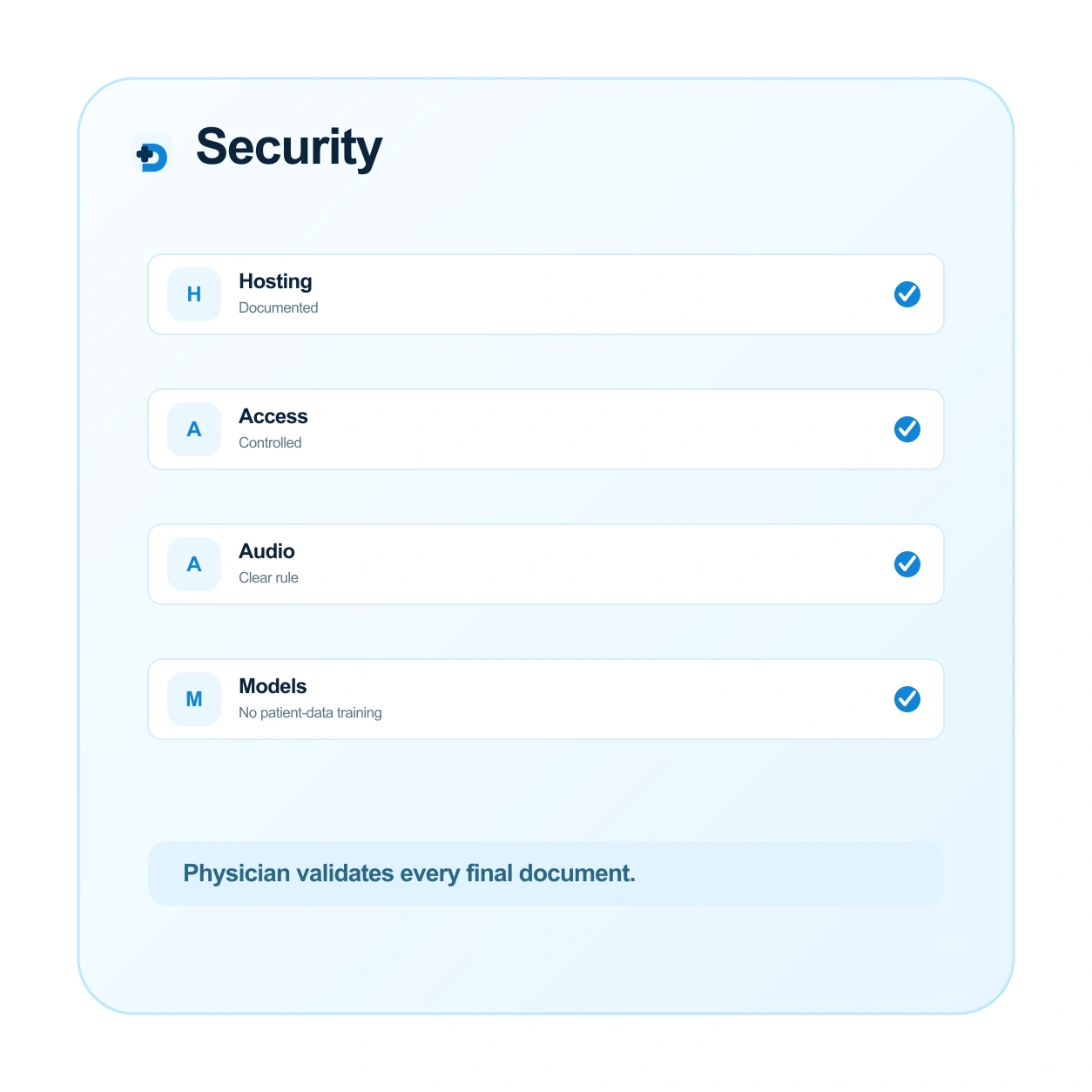 Doctalis assistant with sourced clinical context