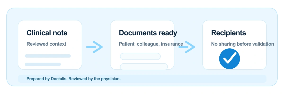 Doctalis medical letter mockup